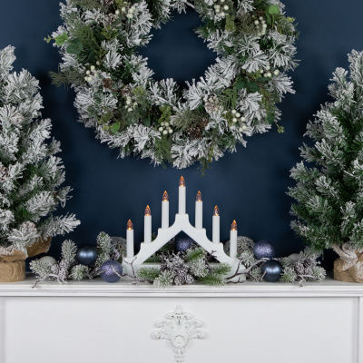 Northlight "13.5"" Pre-Lit Led 7-Tier White Candelabra" Christmas Tabletop Decor