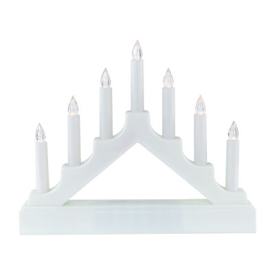 Northlight 13.5" Pre-Lit Led 7-Tier White Candelabra Christmas Tabletop Decor