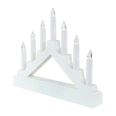 Northlight 13.5" Pre-Lit Led 7-Tier White Candelabra Christmas Tabletop Decor
