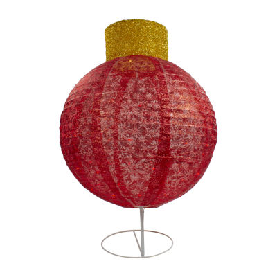 Northlight 38" Led Twinkling Red Tinsel Decoration Christmas Ornament