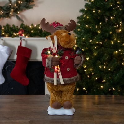 Northlight "24"" Animated Musical Moose" Christmas Figurine