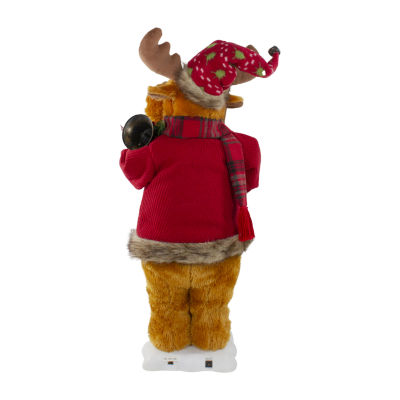 Northlight 24" Animated Musical Moose Christmas Animal Figurines