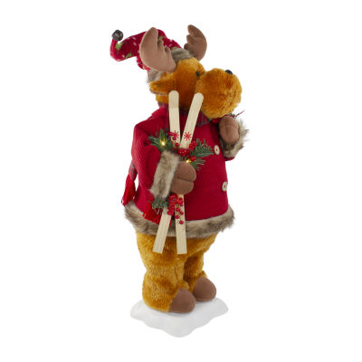 Northlight 24" Animated Musical Moose Christmas Animal Figurines
