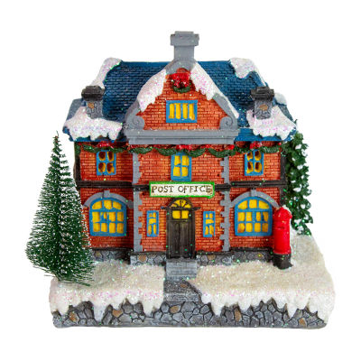 Northlight "7"" Red Led Post Office Decoration" Christmas Village