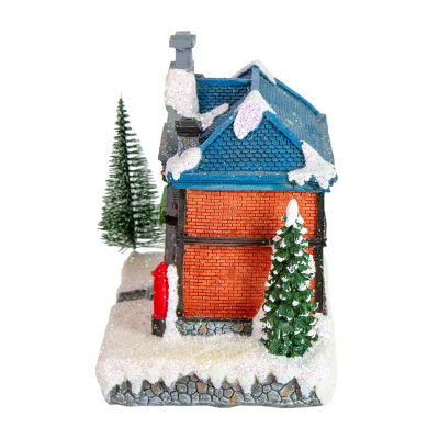 Northlight 7" Red Led Post Office Decoration Christmas Village
