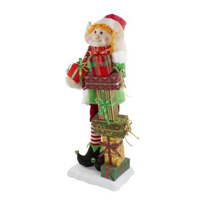 Northlight 30-Inch Little Animated Elf With Star Musical Santa Figurine