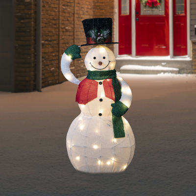 Northlight 36" Led Animated Hat Tipping Snowman Figurine