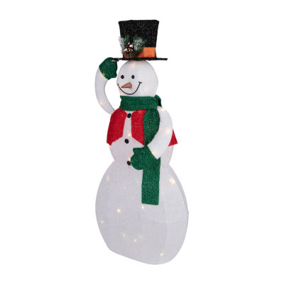 Northlight 36" Led Animated Hat Tipping Snowman Figurine