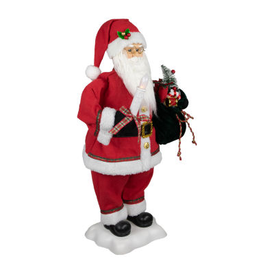 Northlight 24-Inch Animated Candle Musical Santa Figurine