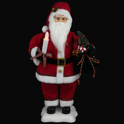 Northlight 24-Inch Animated Candle Musical Santa Figurine