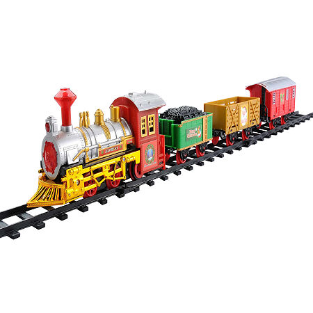 Northlight 12-pc. Battery Operated And Animated Express Train Set With Sound Christmas Tabletop Decor, One Size, Red