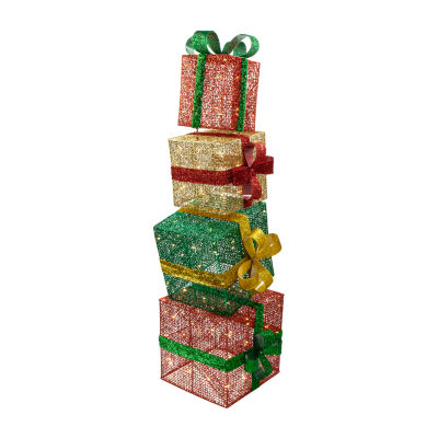Northlight 53" Led Stacked Gifts Outdoor Christmas Holiday Yard Art