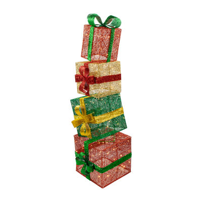 Northlight "53"" Led Stacked Gifts Outdoor" Christmas Yard Art