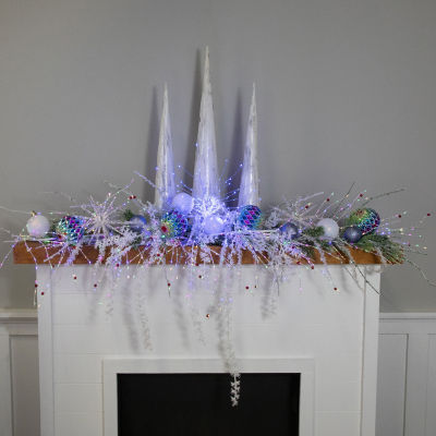 Northlight 20" Led Firework Silver Branch Decoration Indoor String Lights