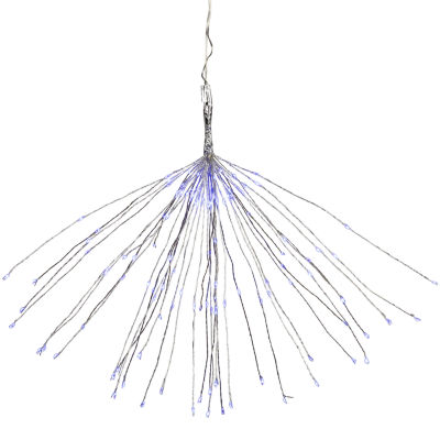 Northlight """20"""" Led Firework Silver Branch Decoration Blue""" String Lights