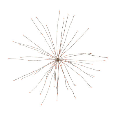 Northlight 20" Led Firework Silver Branch Decoration Red String Lights