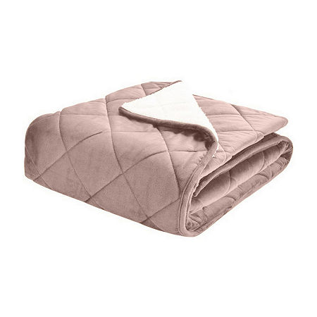 St. James Home Quilted Midweight Wearable Blanket, One Size, Pink