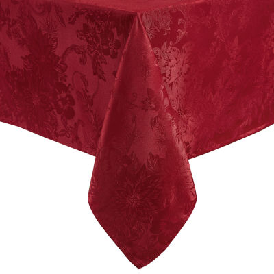 Elrene Home Fashions Poinsettia Elegance Tablecloth