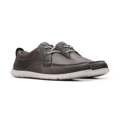 Clarks Mens Flexway Lace Oxford Shoes, Color: Light Grey - JCPenney