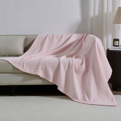 Linery All Season Waffle Weave Super Soft Washable Reversible Lightweight Throw