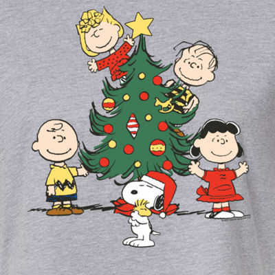 Peanuts Tree Cropped Tee Womens Crew Neck Short Sleeve Peanuts Graphic T-Shirt