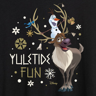 Frozen Sven Yulletide Fun Tee Womens Crew Neck Short Sleeve Frozen Graphic T-Shirt