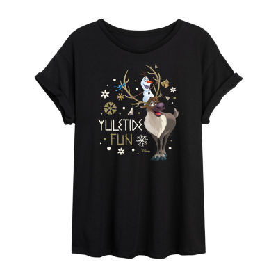Frozen Sven Yulletide Fun Tee Womens Crew Neck Short Sleeve Frozen Graphic T-Shirt