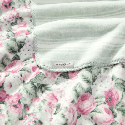 Laura Ashley Reversible Coco Washable Midweight Throw