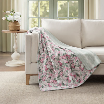 Laura Ashley Reversible Coco Washable Midweight Throw