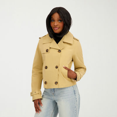Jessica Simpson Womens Water Resistant Midweight Cropped Coat