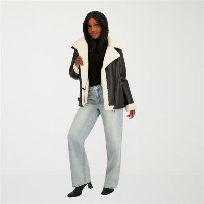 BRIEFING 　レディースジャケット　XS Jessica Simpson Womens Faux Shearling Midweight Jacket - JCPenney