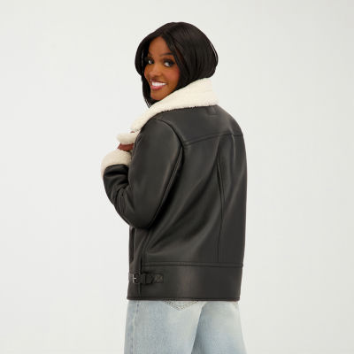 Jessica Simpson Womens Faux Shearling Midweight Jacket - JCPenney