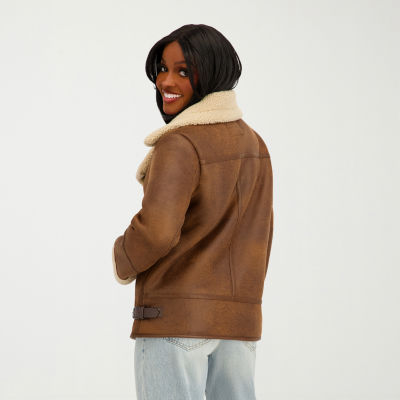 Jessica Simpson Womens Faux Shearling Midweight Jacket - JCPenney