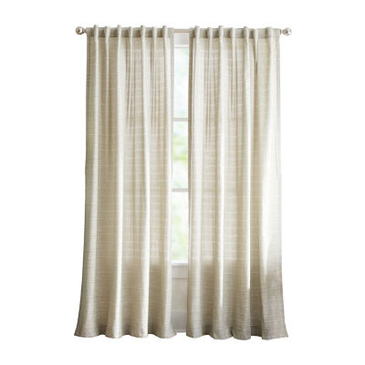 Martha Stewart Ava Back Tab Light-Filtering Set of 2 Curtain Panel