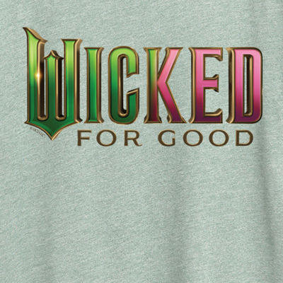 Wicked For Good Womens Crew Neck Short Sleeve Wicked Graphic T-Shirt