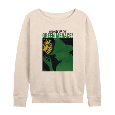 Elphaba Green Menace Womens Boat Neck Long Sleeve Regular Fit Wicked Graphic T-Shirt