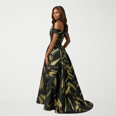 Rene by Rene Ruiz Collection Womens Short Sleeve Evening Gown