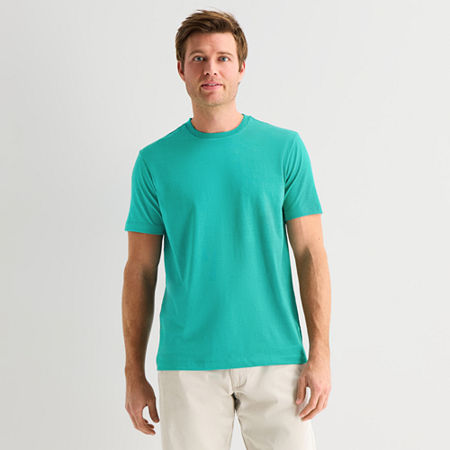 St. John's Bay Super Soft Mens Crew Neck Short Sleeve T-Shirt, Large, Green