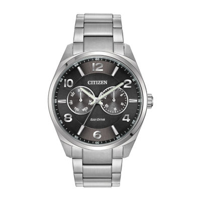 Citizen Corso Mens Silver Tone Stainless Steel Bracelet Watch Ao9020-84e