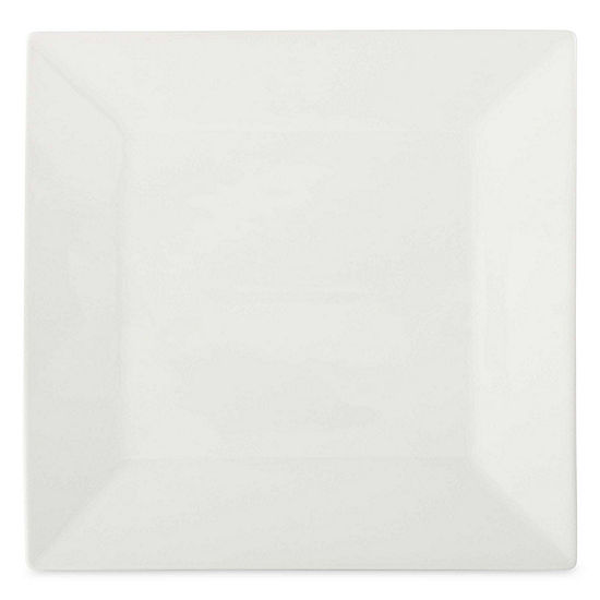 JCPenney Home™ Porcelain Whiteware Set of 4 Square Dinner Plates