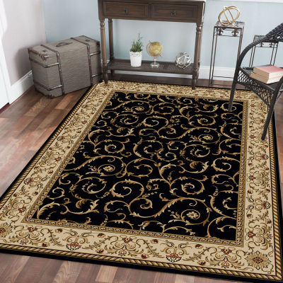 Como Scroll Traditional Oriental Indoor Rectangular Area Rug