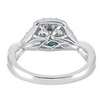 Modern Bride® Signature 3/4 CT. T.W. Certified White & Color-Enhanced Blue Diamond Ring Set