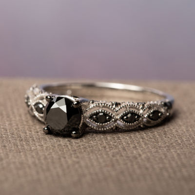 1 1/4 CT.T.W. Color-Enhanced Black Diamond Ring