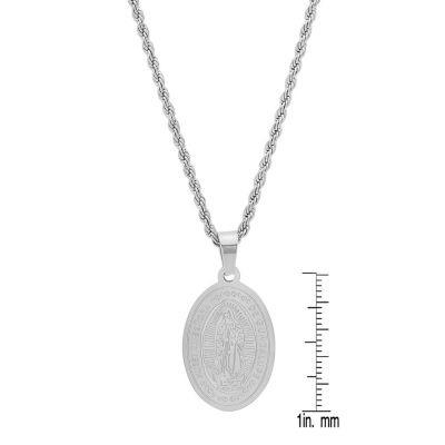 Mens Stainless Steel Hypoallergenic 24 Inch Pendant Necklace