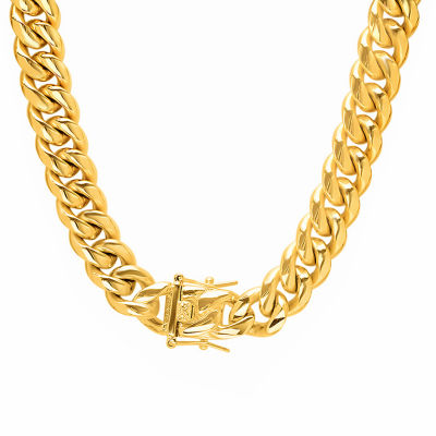 18K Gold Over Stainless Steel 30 inch Semisolid Box Chain Necklace | One Size | Necklaces + Pendants Chain Necklaces | Hypoallergenic|Quick Ship