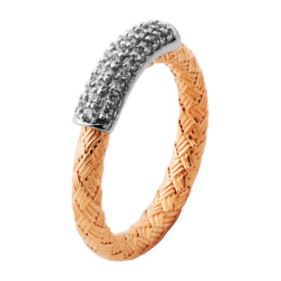 Paris 1901 By Charles Garnier Womens Cubic Zirconia 18K Rose Gold Over Silver Band