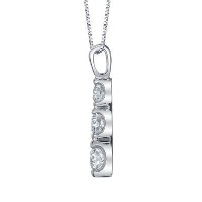 Womens 1/8 CT. T.W. Mined White Diamond 14K Gold Pendant Necklace