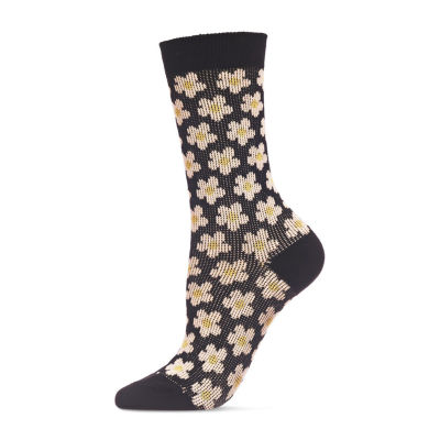 MeMoi Vintage Daisy 1 Pair Crew Socks Womens