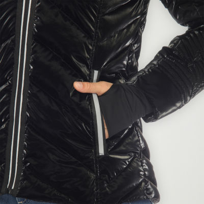 White Mark Womens Water Resistant Lightweight Puffer Jacket