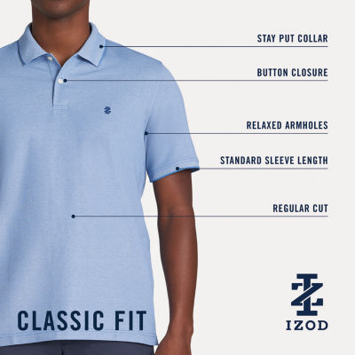 IZOD Advantage Performance Mens Classic Fit Short Sleeve Polo Shirt -  JCPenney